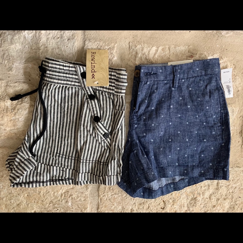 Lot of 2, NWT Old Navy & Rewind 3.5” Shorts,size 2